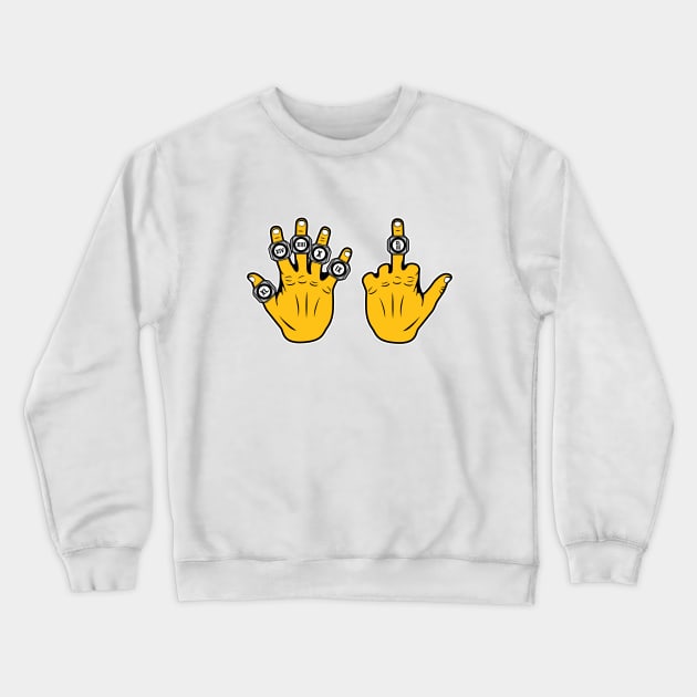 6 Rings Pitt - White Crewneck Sweatshirt by KFig21